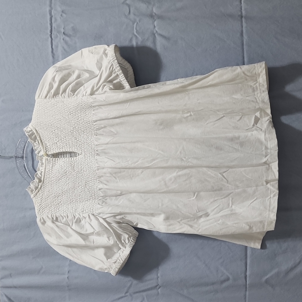 White LOFT Brand Blouse Size XXS Petite - Picture 3 of 3